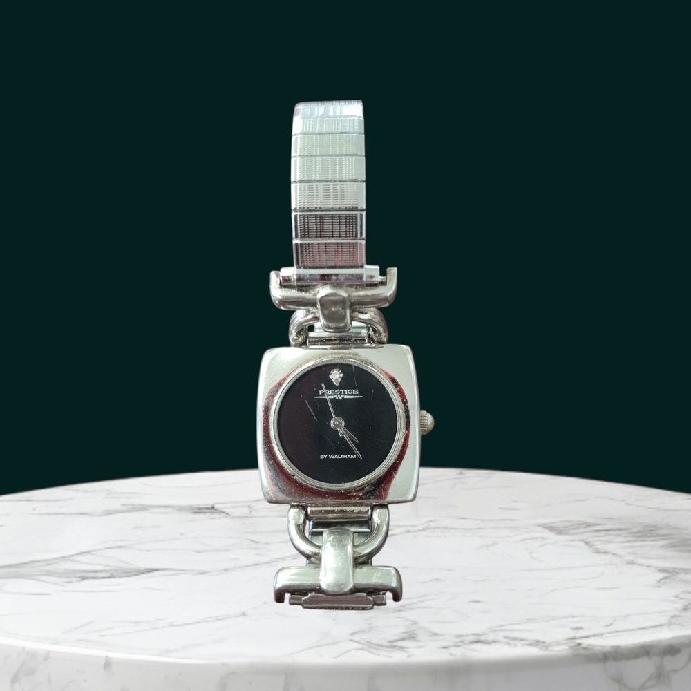 Anne Klein Black Dial Silver Bracelet Watch